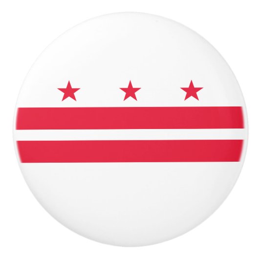 Staatsvlag van Washington DC Keramische Knop (Voorkant)