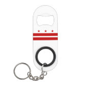 Staatsvlag van Washington DC Mini Flessenopener (Voorkant)
