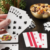 Staatsvlag van Washington DC Pokerkaarten (Insitu)