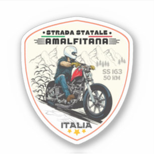 Staatsweg 163 Amalfitana italiaanse wegen Sticker