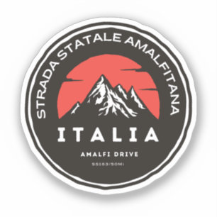  Staatsweg 163 Amalfitana italiaanse wegen Sticker