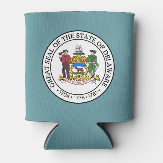 Staatszegel van Delaware Blikjeskoeler (Voorkant)