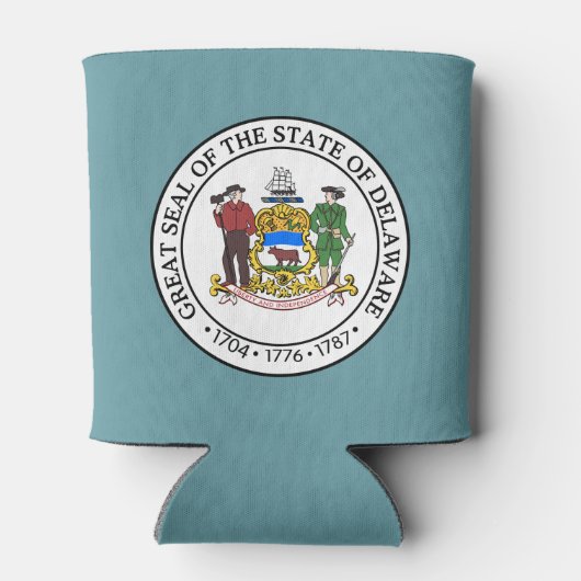 Staatszegel van Delaware Blikjeskoeler (Achterkant)