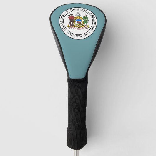 Staatszegel van Delaware Golfheadcover (Voorkant)