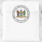 Staatszegel van Delaware Ronde Sticker (Tas)