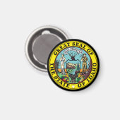 Staatszegel van Idaho Magneet (Voorkant / Achterkant)