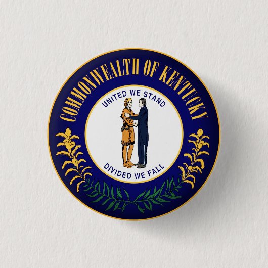 Staatszegel van Kentucky Ronde Button 3,2 Cm (Voorkant)