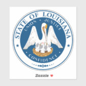 Staatszegel van Louisiana Sticker (Vel)