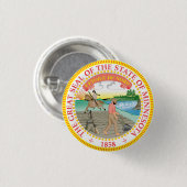 Staatszegel van Minnesota Ronde Button 3,2 Cm (Voorkant /achterkant)
