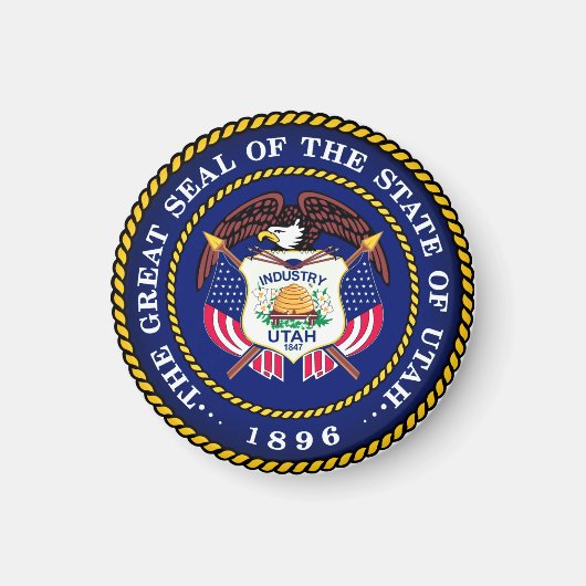 Staatszegel van Utah Magneet (Voorkant)