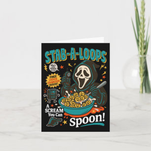 Stab-a-loops Horror Cereal Box Halloween Killer Ba Kaart