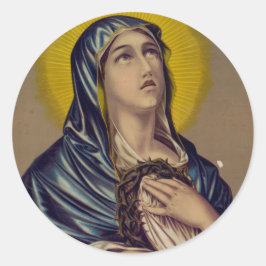 Stabat Mater Onze Lieve Vrouw van Verdriet Ronde Sticker