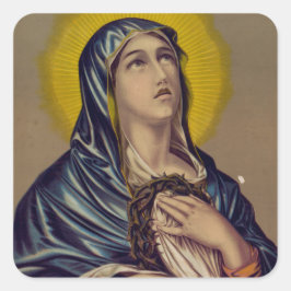 Stabat Mater Onze Lieve Vrouw van Verdriet Vierkante Sticker