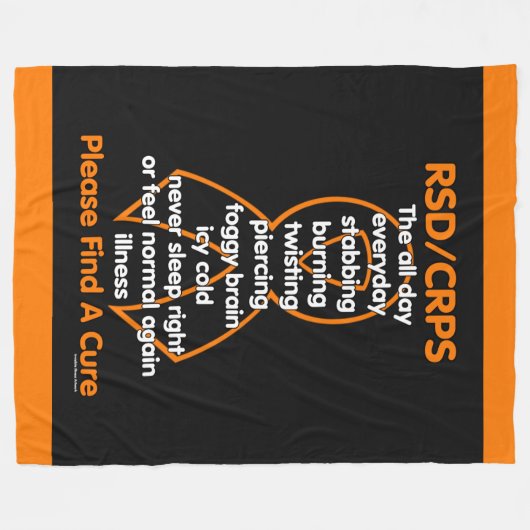 Stabbing Burning Twisting...RSD/CRPS Fleece Deken (Voorkant (Horizontaal))
