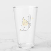 Stabby Cockatiel (Lutino) Glass Cup Glas (Achterkant)