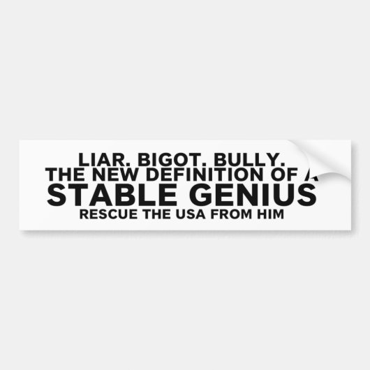STABIEL GENIUS - Help ons alstublieft Bumpersticker (Voorkant)