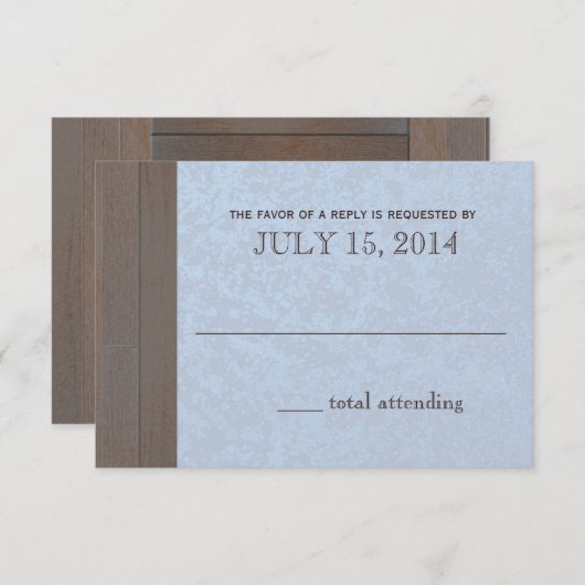 Stabiele deuren met Hoefijzers Barn Response RSVP Kaartje (Voorkant / Achterkant)