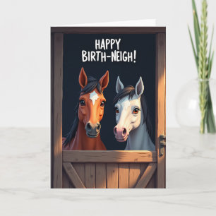 Stabiele Paarden Verjaardagskaart Kaart