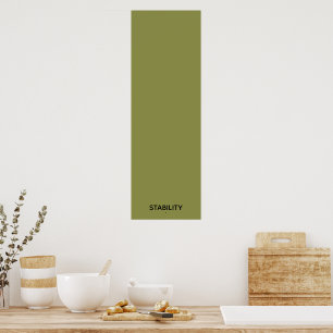 Stabilité Calme Art Mural Olive Vert Affiche Minim