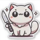Stabilité : Le Sticker en vinyle Kawaii Cat (Devant)