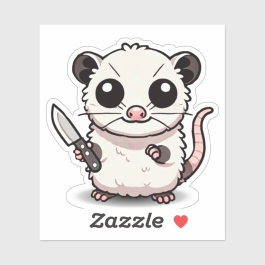 Stabilité : Le Sticker Kawaii Possum Vinyl (Feuille)
