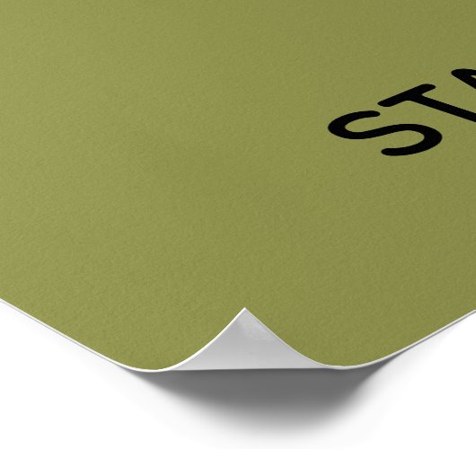 Stability Calm Wall Art Olive Green Minimal Poster (Hoek)