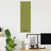 Stability Calm Wall Art Olive Green Minimal Poster (Bureau à domicile)