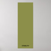 Stability Calm Wall Art Olive Green Minimal Poster (Devant)