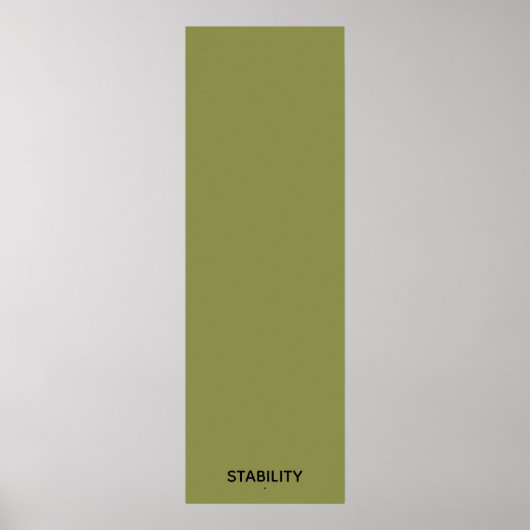 Stability Calm Wall Art Olive Green Minimal Poster (Voorkant)