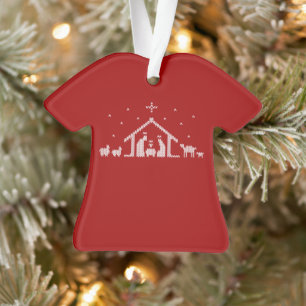 Stable Nativity Ugly Christmas Sweater Christelijk Ornament