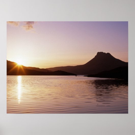 Stac Pollaidh sunset Scotland Poster (Voorkant)