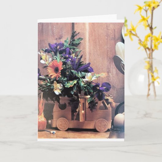 **STACARAVAN - SPECIALE WENSEN VOOR U** KERSTMIS KAART (Gele Bloem)