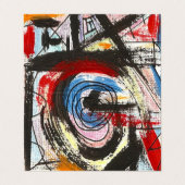 Staccato-Abstracte kunstborstels Visitekaartjes (Buitenkant ongevouwen)