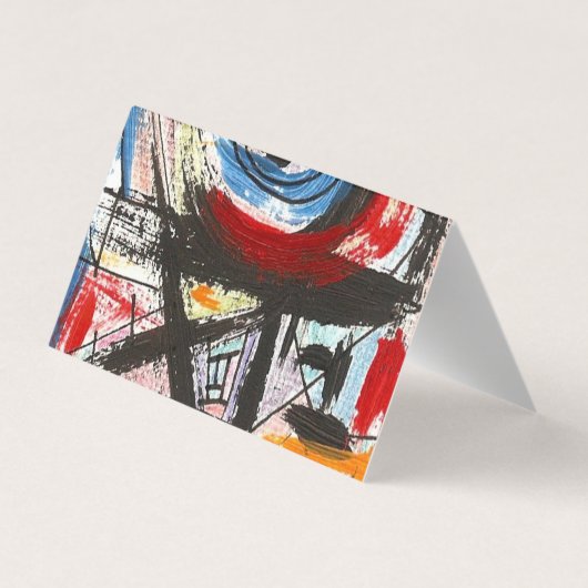 Staccato-Abstracte kunstborstels Visitekaartjes (Achterkant)