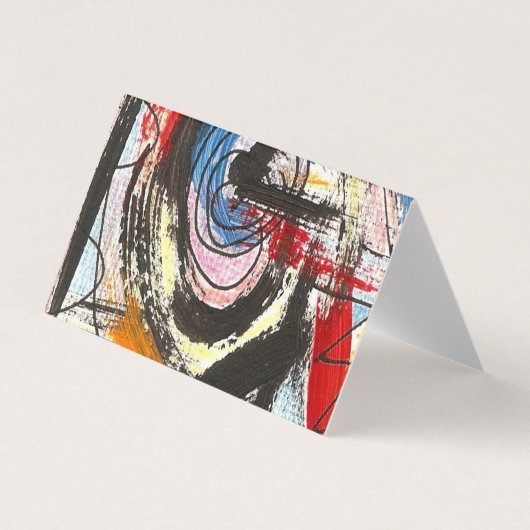Staccato-Abstracte kunstborstels Visitekaartjes (Voorkant)