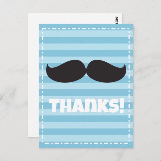 Stache Blue Briefkaart (Voorkant / Achterkant)