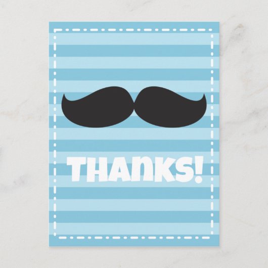 Stache Blue Briefkaart (Voorkant)