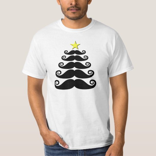 Stache-mas-boom T-shirt (Voorkant)