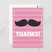 Stache Pink Briefkaart (Voorkant / Achterkant)