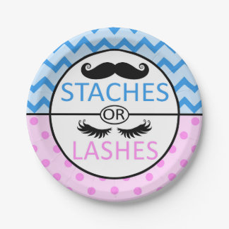 Staches of Lashes maken borden van partijpapier bl Papieren Bordje