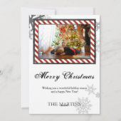 'Staching door de Sneeuw, de Kerstkaart van de (Achterkant)