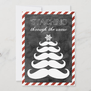 'Staching par la neige, carte de Noël de photo