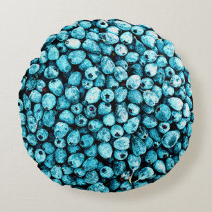 "Stack of Blueberry Fruit" Cute Photo. Bestel nu Rond Kussen