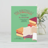 Stack of Books Invitation Kaart (Staand voorkant)