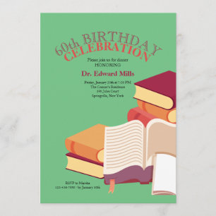 Stack of Books Invitation Kaart