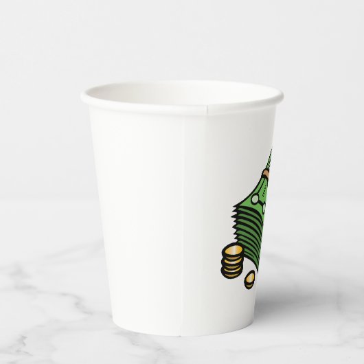 Stack of Cash with Coins Money Papieren Bekers (Rechts)