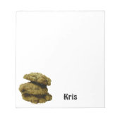Stack of Chocolate Chip Cookies Custom Name Notitieblok (Voorkant)