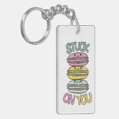 Stack of Cute Kawaii Macarons Sleutelhanger (Voorkant Links)