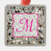 Stack of Glitter Monogram Initiaal Ornament (Voorkant)