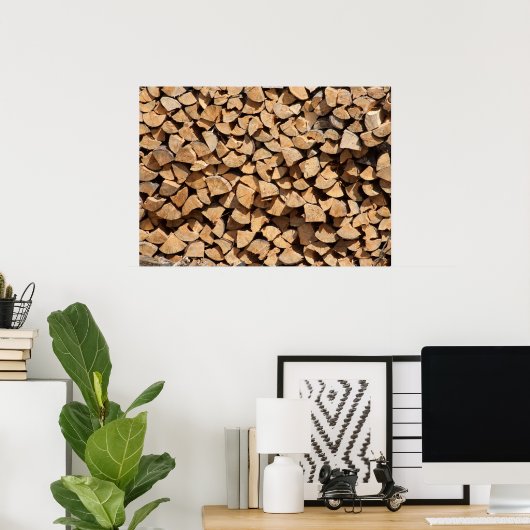 Stack Of Logs Poster (Thuiskantoor)